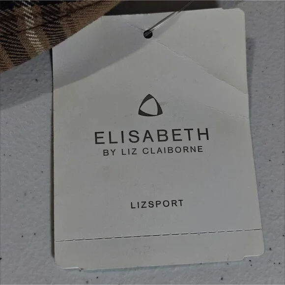 Vintage New Brown Plaid Wrap Skirt Plus 24 Liz Claiborne Academia Heritage NWT - Picture 11 of 12